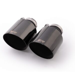 SET DE 2 COLAS REMUS DE 102MM CORTE RECTO Y ANGULADO CROMO NEGRO