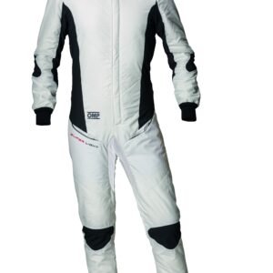 TRAJE DE CARRERAS OMP TECNICA SUPER LIGHT FIA 8856-2018 BLANCO / ANTRACITA TALLA 60
