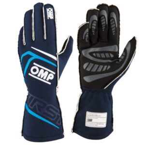 GUANTES OMP FIRST FIA 8856-2018 MY2025 NAVY AZUL / CYAN TALLA L