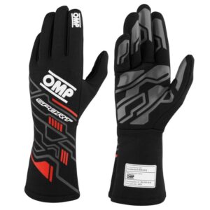 GUANTES OMP SPORT FIA 8856-2018 MY2025 NEGRO / RED TALLA M