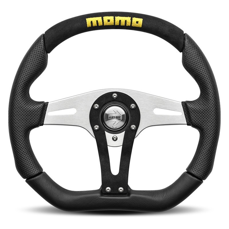VOLANTE MOMO TREK 350 MM CUERO Y ALCANTARA