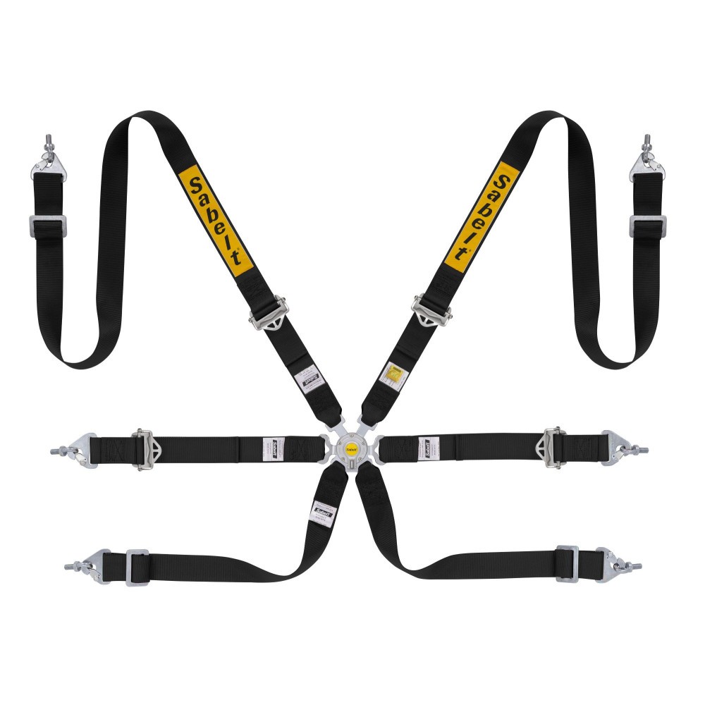 ARNES RALLY 6 PUNTOS ACERO 2" FIA8853-2016 NEGRO