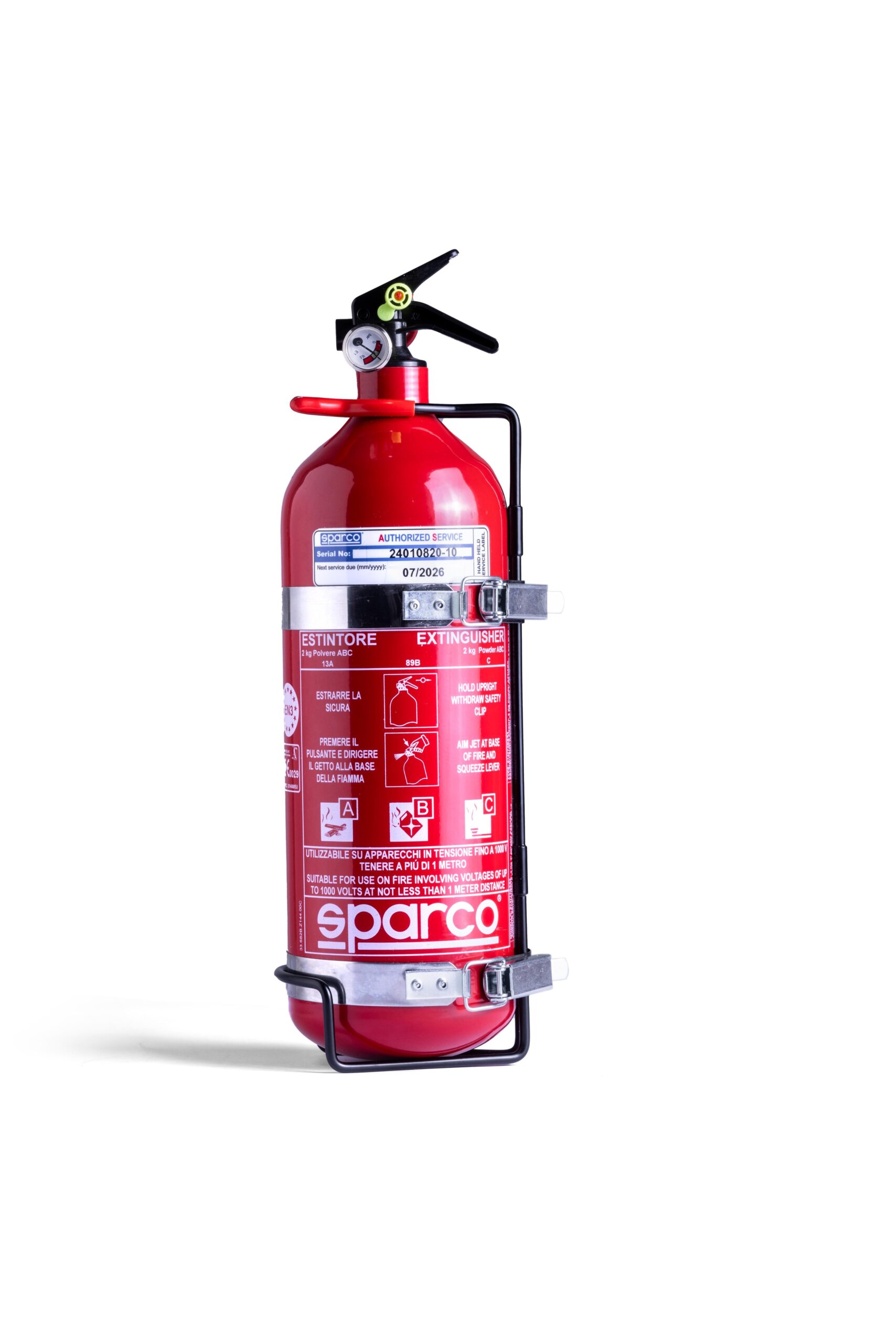 EXTINTOR MANUAL SPARCO DE 2KG. EN ACERO