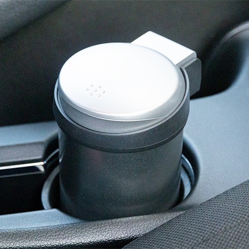 CENICERO LED PILAS CROMADO (STOCK LAST )