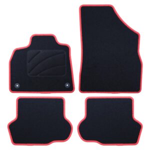 ALFOMBRA A MEDIDA CITROEN DS5 (2012-2018) 5PZ RIBETE ROJO