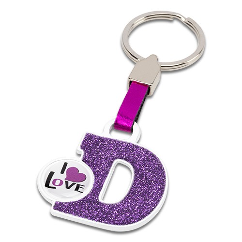 LLAVERO LETRA "D" ROSA (STOCK LAST ) - Imagen 2