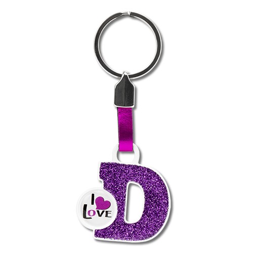 LLAVERO LETRA "D" ROSA (STOCK LAST ) - Imagen 4