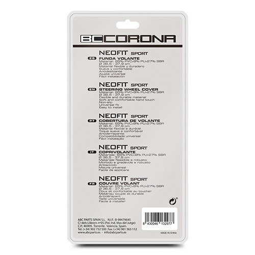 FUNDA VOLANTE NEO GRIS SPORT NEOFIT SPORT 36-38 CM (STOCK LAST ) - Imagen 4