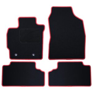 ALFOMBRA A MEDIDA TOYOTA AURIS (2007-2013) 5PZ RIBETE ROJO
