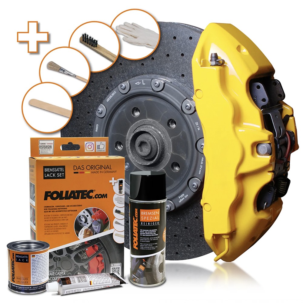 FOLIATEC KIT PINTURA PARA PINZAS DE FRENO SPEED AMARILLO 3 COMPONENTES