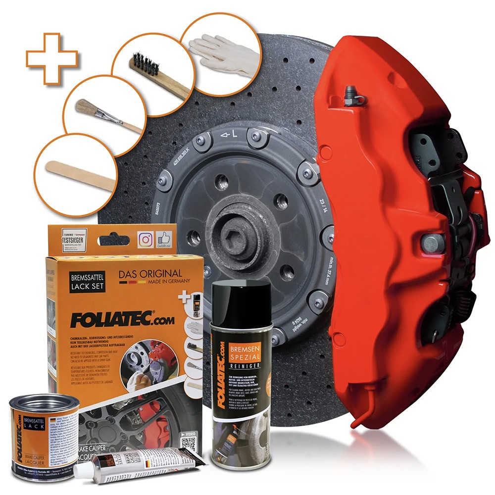 FOLIATEC KIT PINTURA PARA PINZAS DE FRENO RACING ROJO MATE 3 COMPONENTES