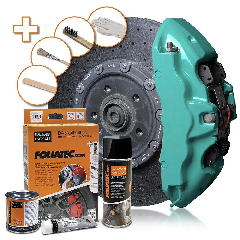 FOLIATEC KIT PINTURA PARA PINZAS DE FRENO AZUL TURQUESA 3 COMPONENTES