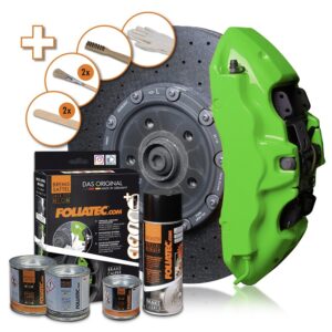 FOLIATEC KIT PINTURA PARA PINZAS DE FRENO NEÓN VERDE 4 COMPONENTES