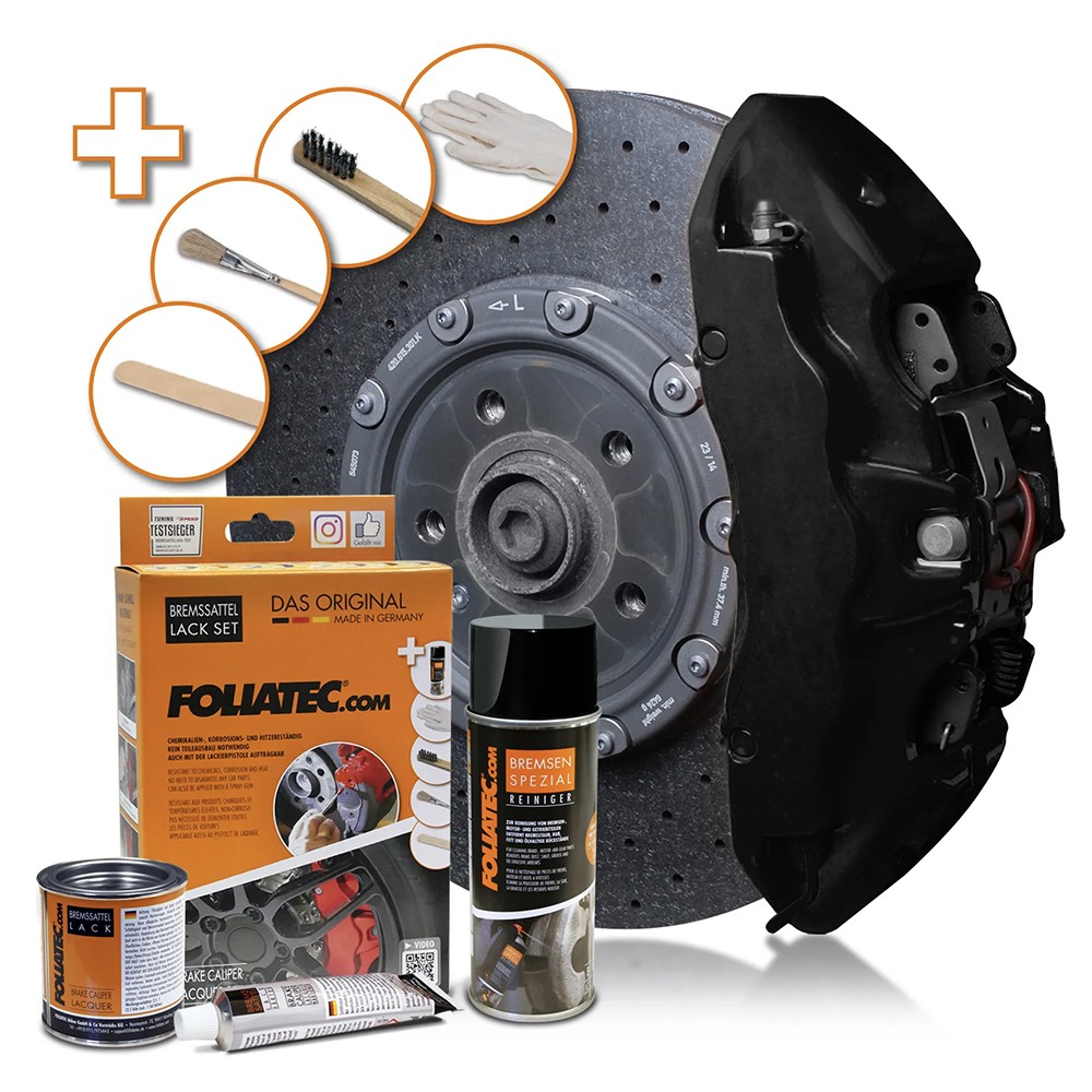FOLIATEC KIT PINTURA PARA PINZAS DE FRENO MIDNIGHT NEGRA MATE 3 COMPONENTES