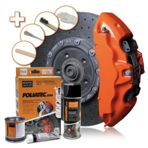FOLIATEC KIT PINTURA PARA PINZAS DE FRENO FLAME NARANJA 3 COMPONENTES
