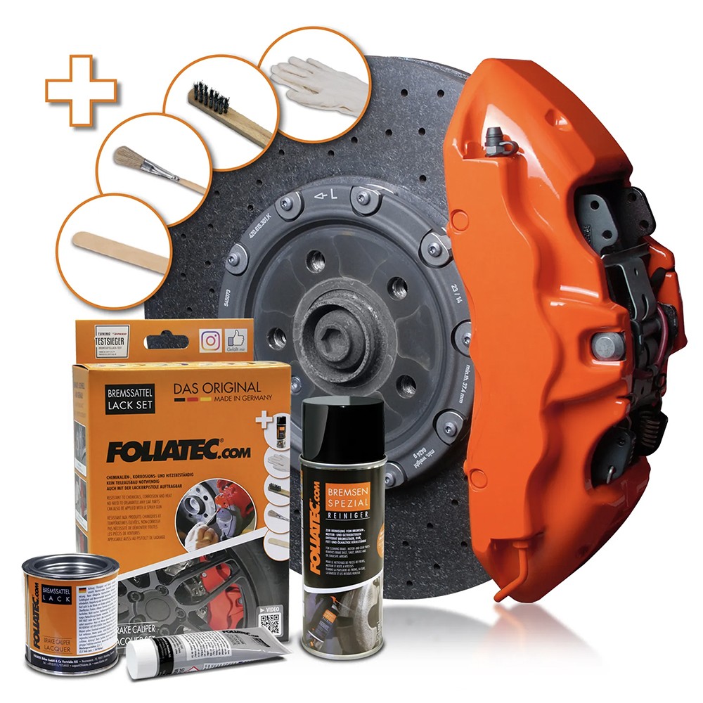 FOLIATEC KIT PINTURA PARA PINZAS DE FRENO FLAME NARANJA 3 COMPONENTES