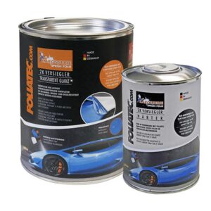 FOLIATEC CARBODY GOMA LÍQUIDA 2C SEALER TRANSPARENTE ULTRA MATE 1 X 2 L SEALER 1 X 1 L ENDURECEDOR