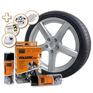 FOLIATEC KIT DE GOMA LÍQUIDA PLATA METÁLICO 2 X 400 ML