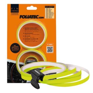 FOLIATEC PINSTRIPING PARA LLANTA AYUDA DE MONTAJE INCLUÍDA NEÓN AMARILLO 8,6 M (4 X 2,15 M) 6 MM