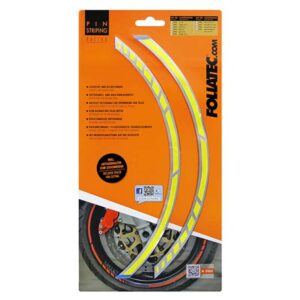 FOLIATEC PINSTRIPING RACING NEÓN AMARILLO 14 BANDAS DE 7 MM X 41 CM INCLUIDO ESPACIADOR