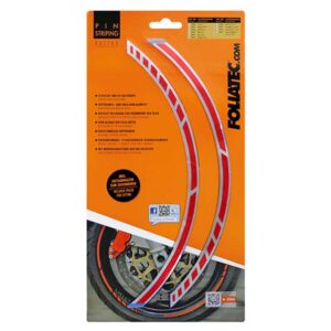 FOLIATEC PINSTRIPING RACING ROJO 14 BANDAS DE 7 MM X 41 CM INCLUIDO ESPACIADOR