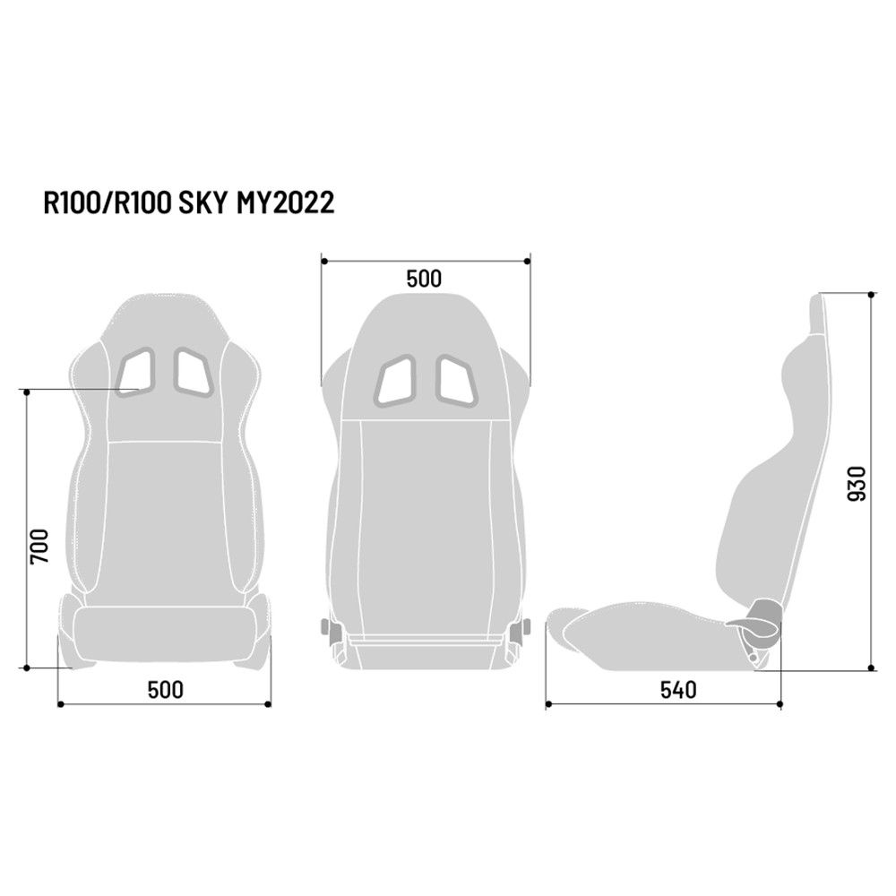 ASIENTO R100 MY2022 NEGRO/ROJO - Imagen 2