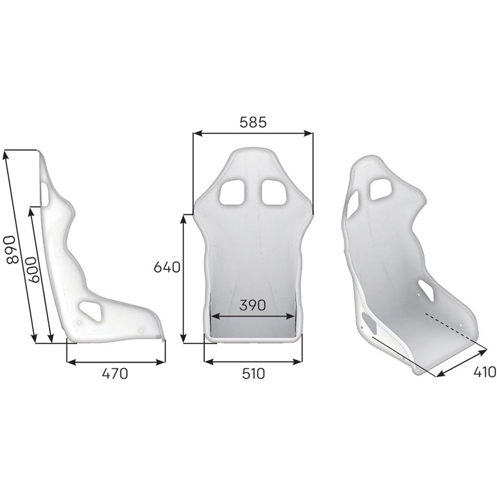 ASIENTO RACING OMP TRS FIA 8855-1999 NEGRO - Imagen 2