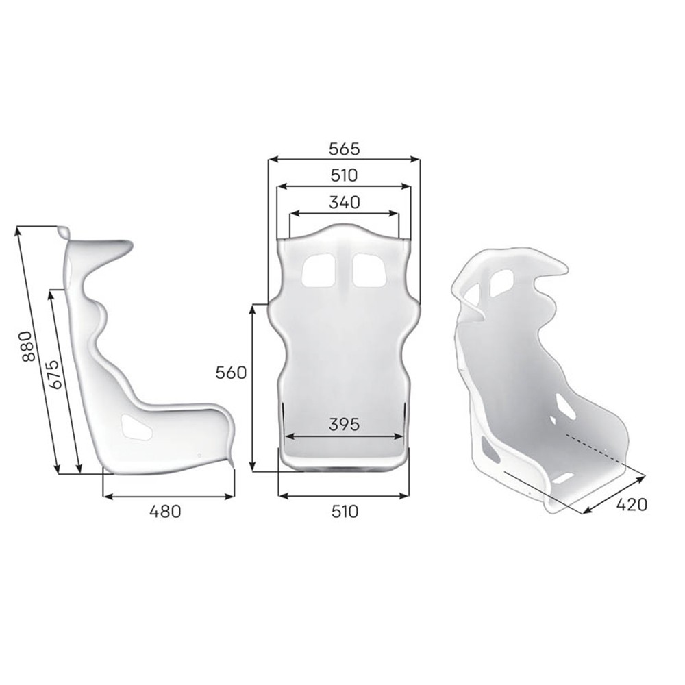 ASIENTO RACING OMP RS-PT2 FIA 8855-1999 NEGRO - Imagen 2
