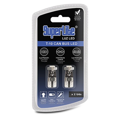 BOMBILLA POSICION 1 LED BLANCA SMD T10 CAN-BUS - Imagen 2