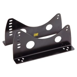 PAR DE SOPORTES ASIENTO CON INSERCIONES LATERALES DE ACERO DE ESPESOR 3 MM NEGRO