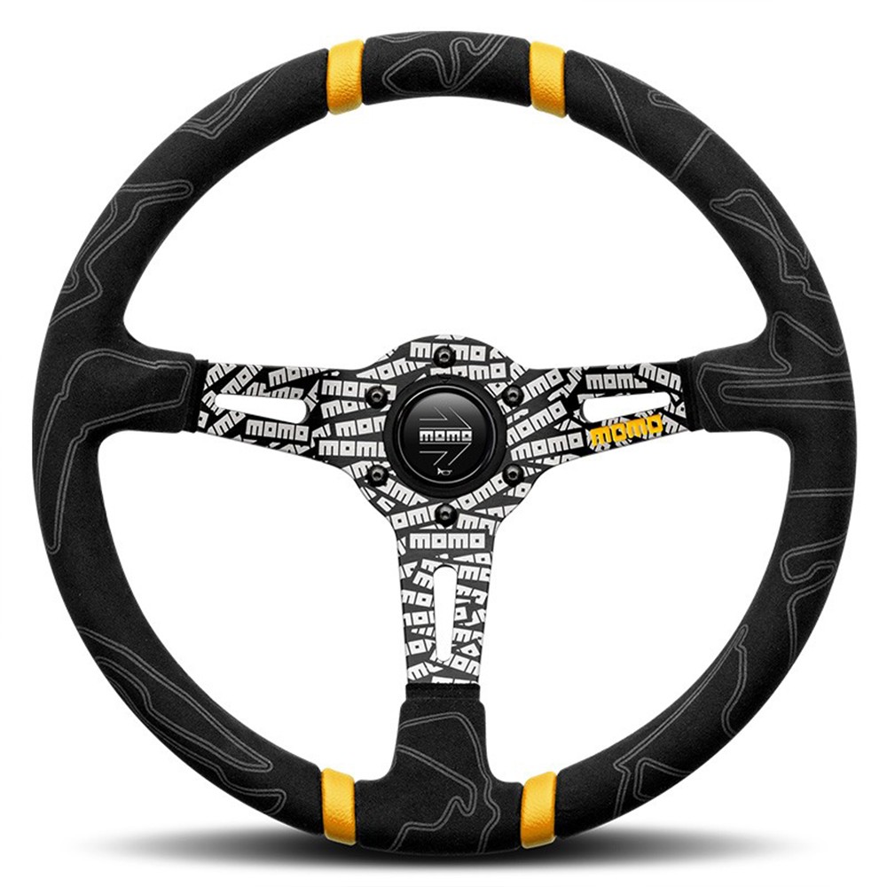VOLANTE MOMO ULTRA 350 MM MICROFIBRA NEGRO