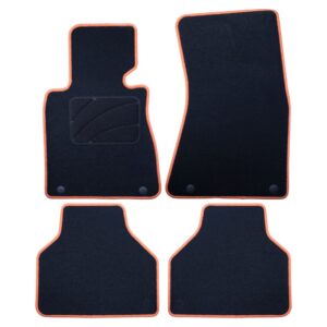 ALFOMBRA A MEDIDA BMW E65 SERIE 7 CORTO (2001-2008) 5PZ RIBETE AMARILLO
