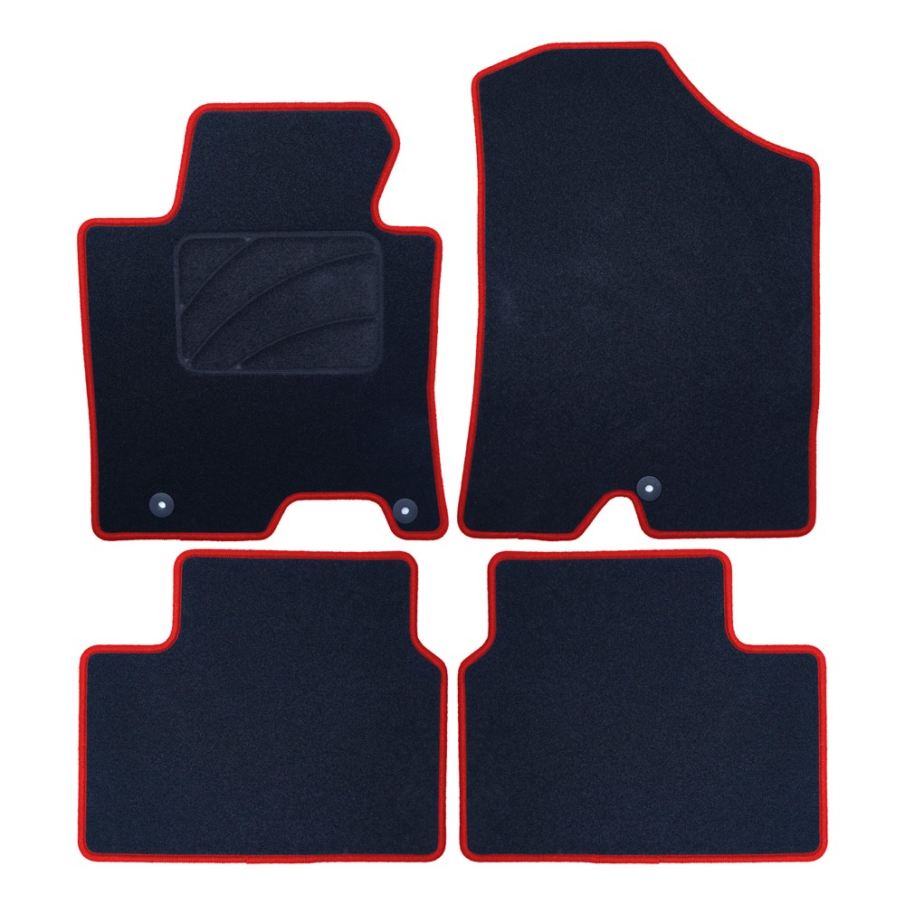 ALFOMBRA A MEDIDA HYUNDAI I30 (2007-2012) 5PZ RIBETE ROJO