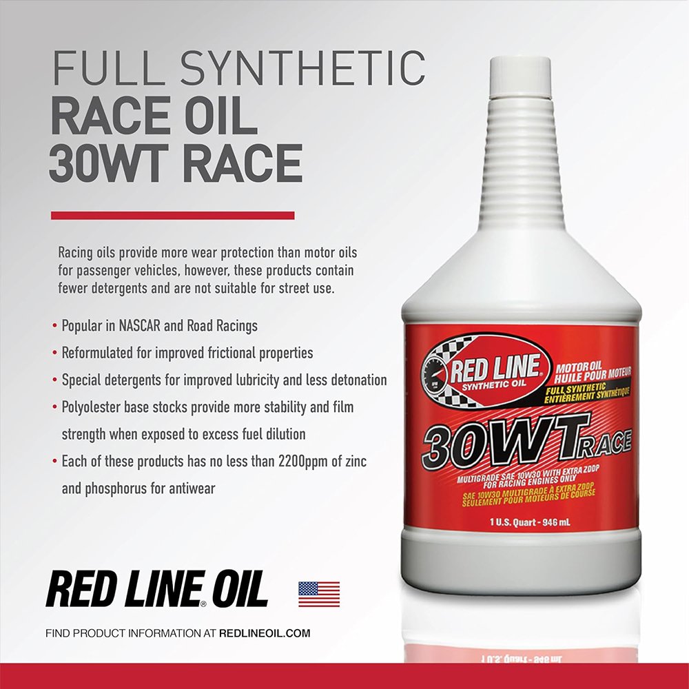 ACEITE MOTOR REDLINE CARRERAS 30WT - 946ML/CS12 - Imagen 7