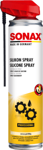 SONAX SILICONA EN SPRAY LUBRICACION CUIDADO Y PROTECCION PARA GOMA PLASTICO MADERA