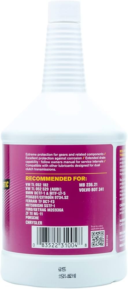 REDLINE LIQUIDO TRANSMISION DOBLE EMBRAGUE DCTF - 946ML/CS12 - Imagen 3