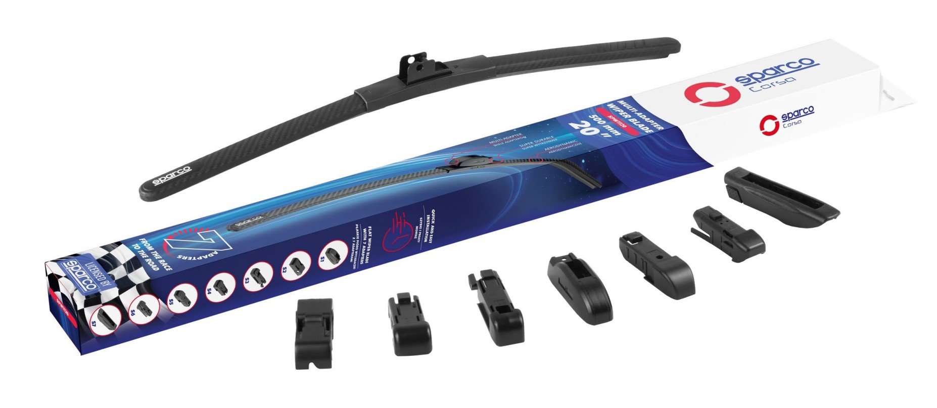 ESCOBILLAS SPARCO BLADE FRAMELESS CARBON 26" 650MM