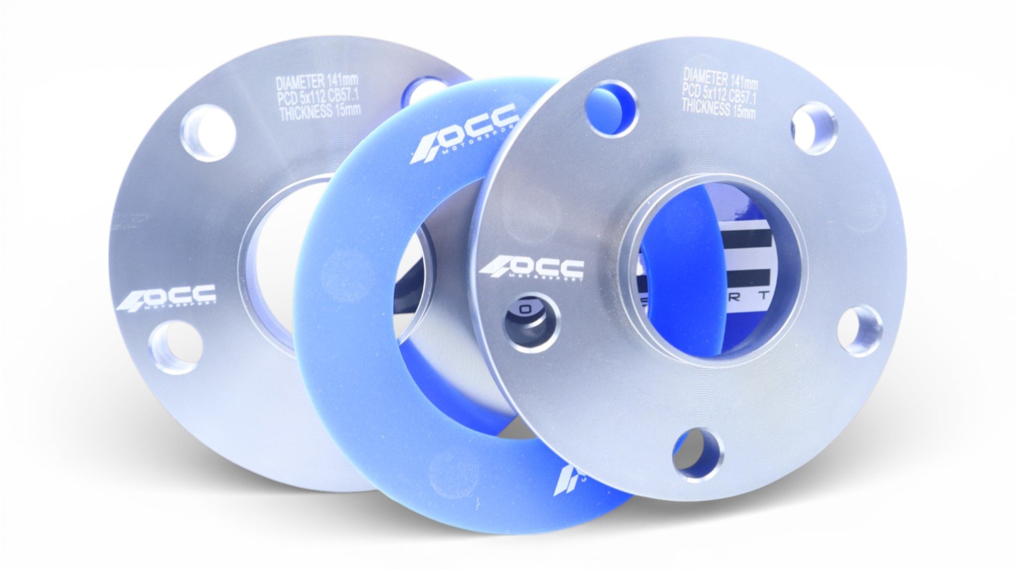 SEPARADORES OCCMOTORSPORT D.CENT. ANCHO:15MM PCD:5X112 BUJE:57,1 BUJE EXT:57,1 TORN. M14X1,5 CONIC+14X1,5 ESF. - Imagen 6