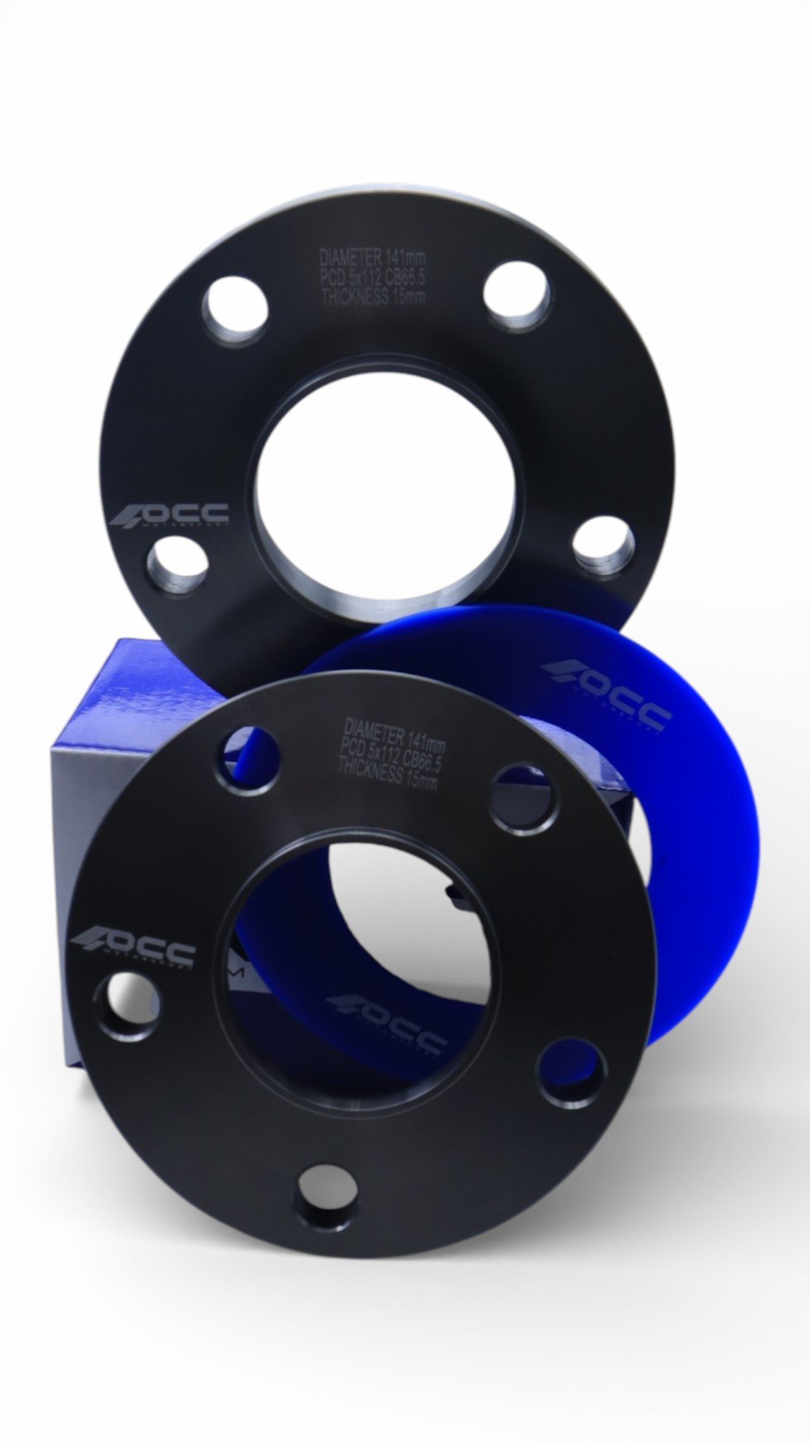 SEPARADORES OCCMOTORSPORT D.CENT. ANCHO:15MM PCD:5X112 BUJE:66,5 BUJE EXT:66,5 TORN. M14X1,5 CONIC+14X1,5 ESF. - Imagen 6