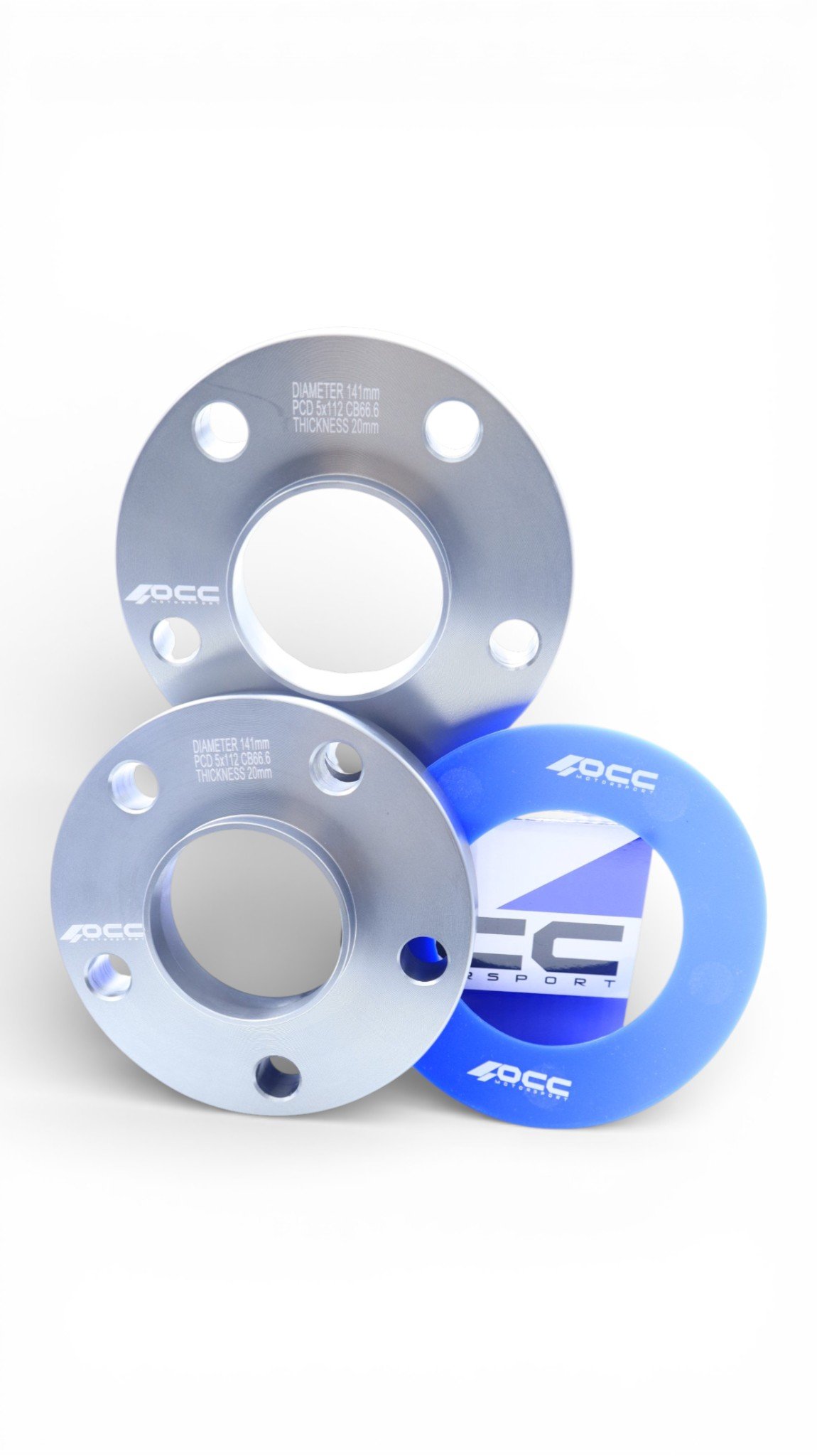 SEPARADORES OCCMOTORSPORT D.CENT. ANCHO:20MM PCD:5X112 BUJE:66,6 BUJE EXT:66,6 TORN. M14X1,5 CONIC+14X1,5 ESF. - Imagen 3