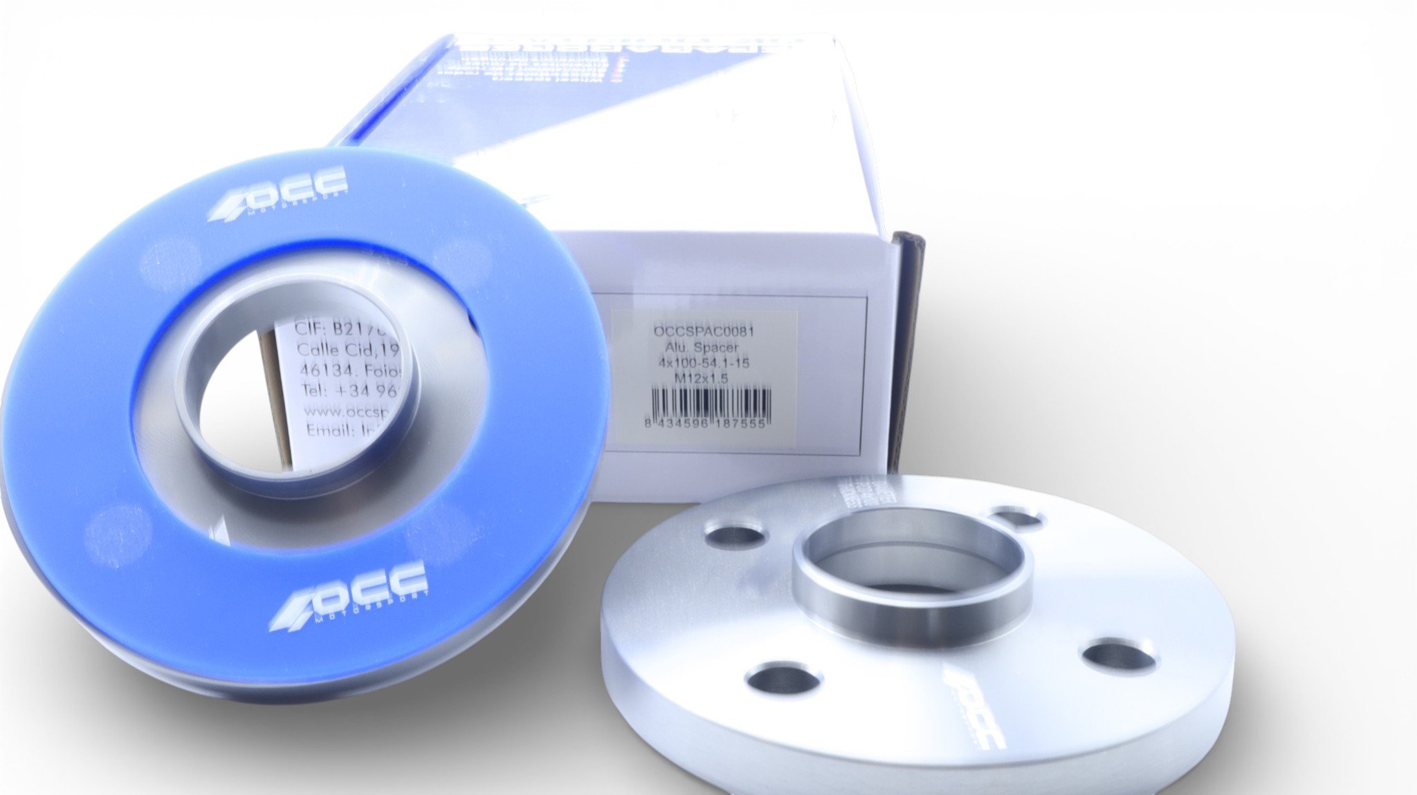 SEPARADORES OCCMOTORSPORT D.CENT. ANCHO:15MM PCD:4X100 BUJE:54,1 BUJE EXT:54,1 OD:141 TORN. M12X1,5 CONIC - Imagen 3