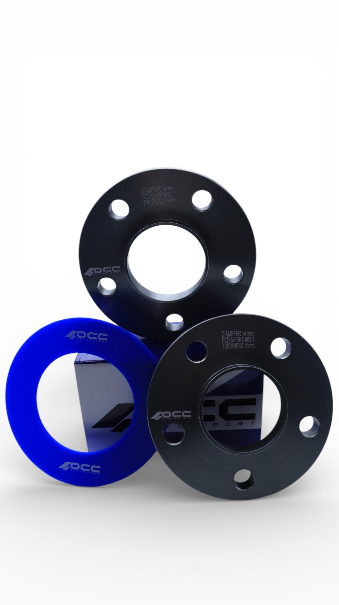 SEPARADORES OCCMOTORSPORT D.CENT. ANCHO:15MM PCD:5X108 BUJE:65,1 BUJE EXT:65,1 OD:141 TORN. M12X1,25 CONIC - Imagen 5