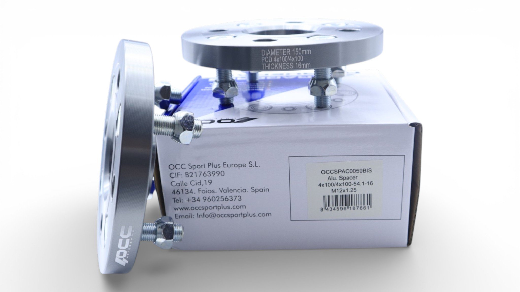 SEPARADORES OCCMOTORSPORT D.CENT./D.FIJA. ANCHO:16MM PCD:4X100/4X100 BUJE:54,1 BUJE EXT:54,1 TUER. M12X1,25 - Imagen 9
