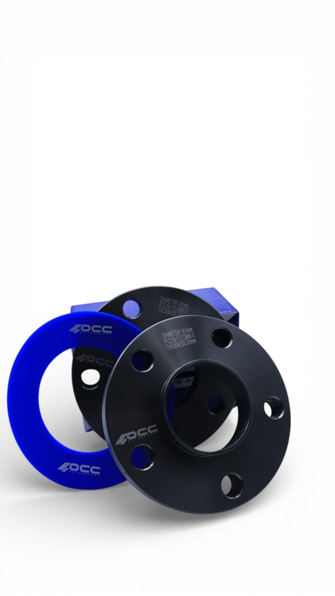 SEPARADORES OCCMOTORSPORT D.CENT. ANCHO:20MM PCD:5X112 BUJE:66,5 BUJE EXT:66,5 TORN. M12X1,5 CONIC - Imagen 7