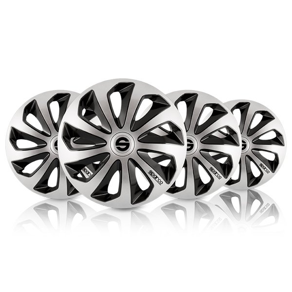 TAPACUBOS SICILIA BICOLOR 13" PLATA/NEGRO SPC 4UDS CS1 - Imagen 5