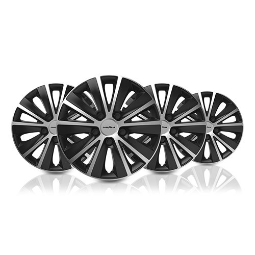 TAPACUBOS MONACO BICOLOR 15" NEGRO/PLATA GOODYEAR 4UDS CS1 - Imagen 6