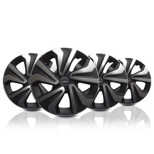 TAPACUBOS MONTREAL BICOLOR 15" NEGRO/PLATA GOODYEAR 4 UDS - Imagen 2