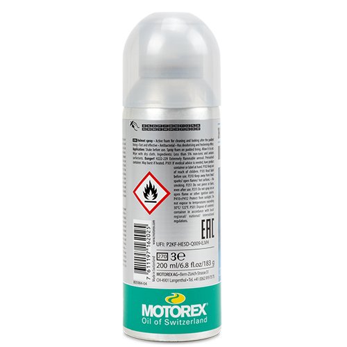 LIMPIA CASCOS INT/EXT SPRAY 200ML MOTOREX CS12 - Imagen 3