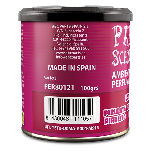 PERFUMADOR LATA GEL PIRULETA PARADISE 100GR CS12 - Imagen 3