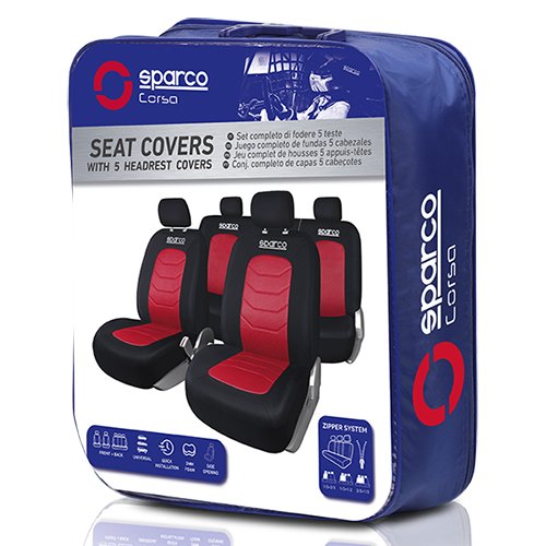 JUEGO FUNDAS S-LINE ROJO SPARCO CS6 - Imagen 3